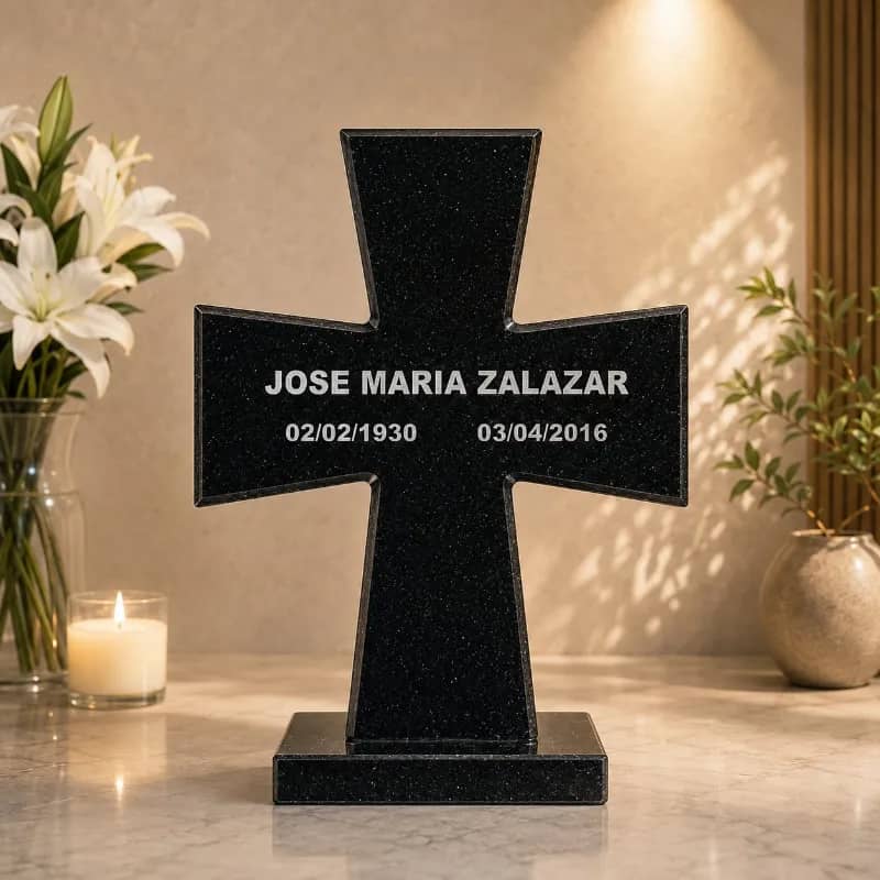 Modelo de lápida tradicional para parejas