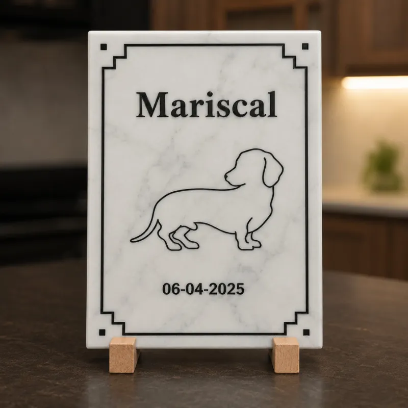 Modelo Choco de placa conmemorativa para mascotas