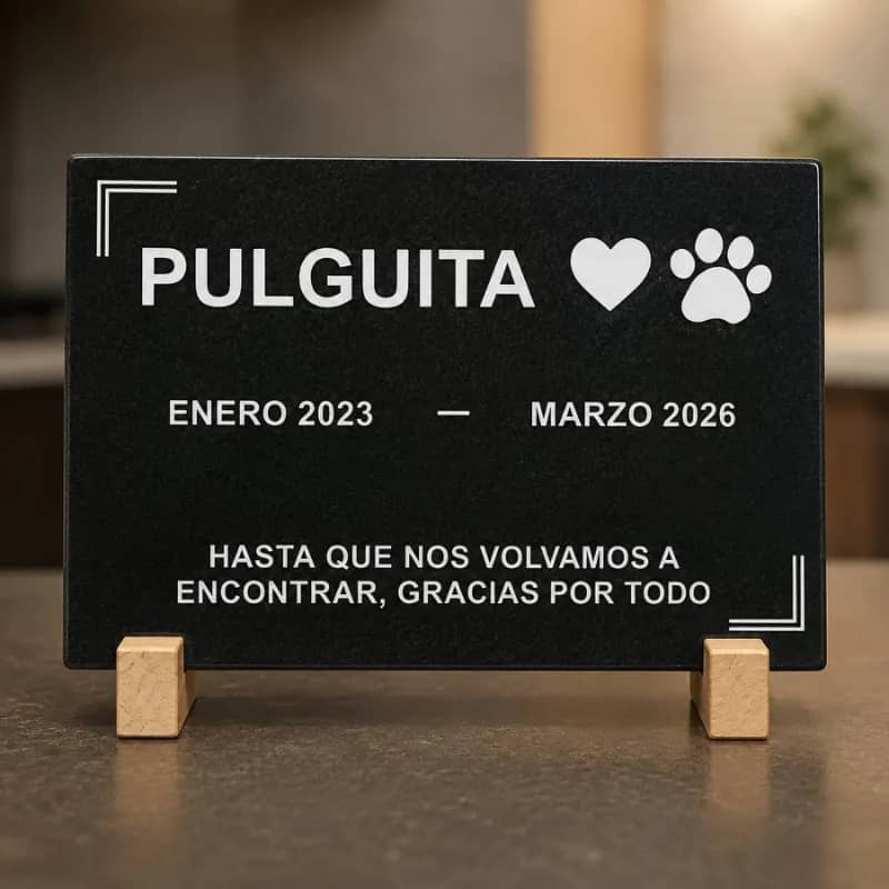 Modelo Mariscal de placa conmemorativa para mascotas